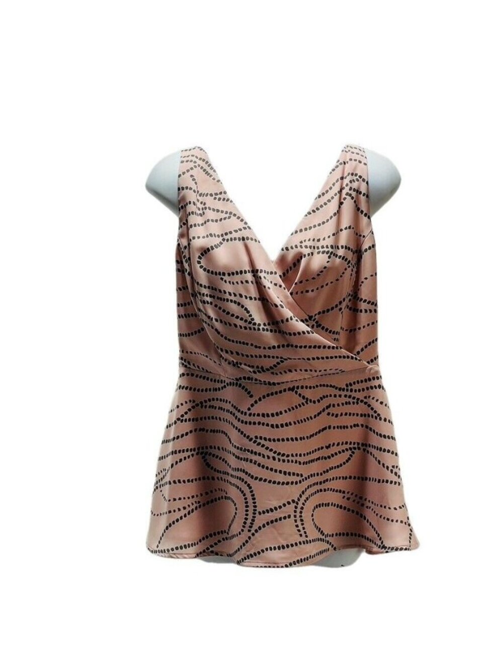 CAB Womens Pink & Black Patterned Polyester Camisole
